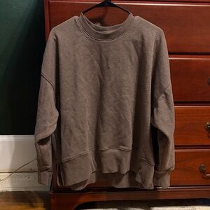American Eagle Outfitters Oversized Cocoa Crewneck Sweatshirt